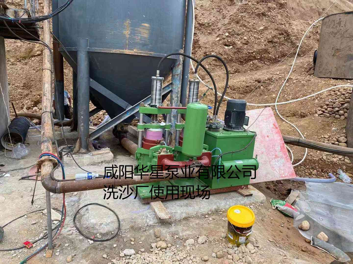 洗沙場(chǎng)250平米壓濾機(jī)使用節(jié)能柱塞泥漿泵案例